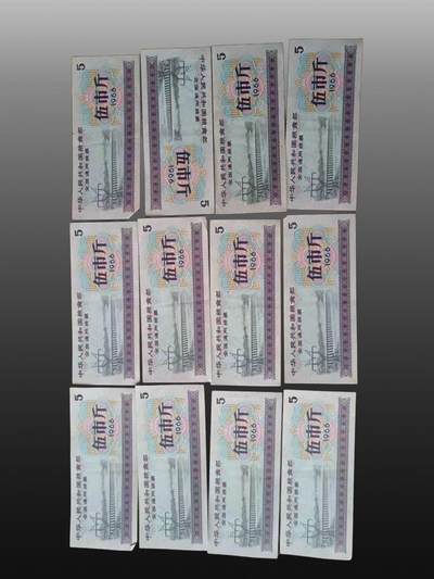 程曦曙光-安欣 - 全国粮票13张 地区粮票2张