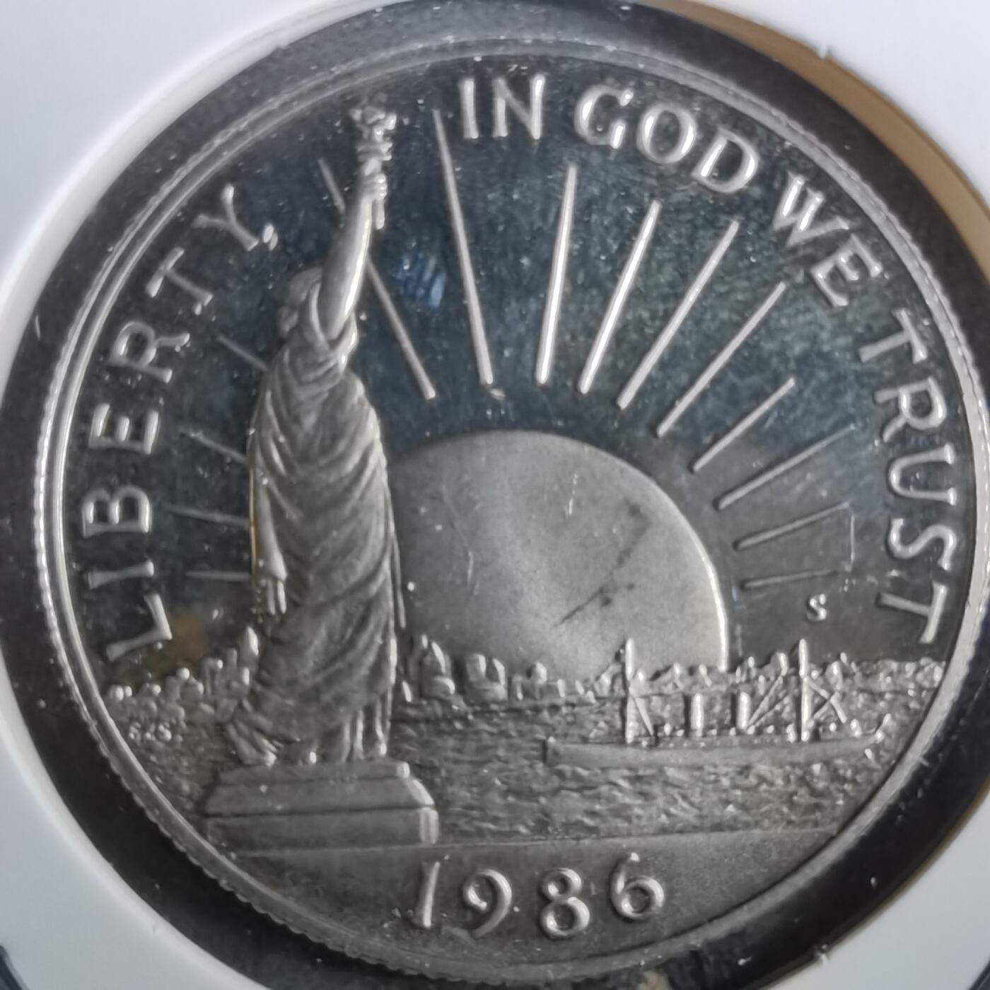 沼泽如烟--第950场 美国1986年半美元精制币纪念币