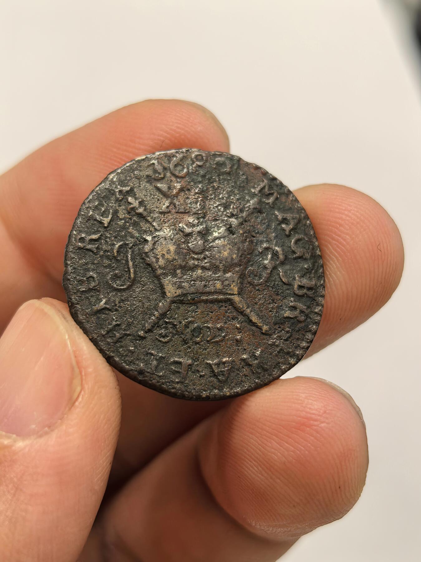 博洋堂“岁启嘉年”2026新年精品大拍专场暨第155期（全场包邮） 爱尔兰1689年詹姆斯二世半克朗铜币 “枪钱” Gun Money 稀见品种