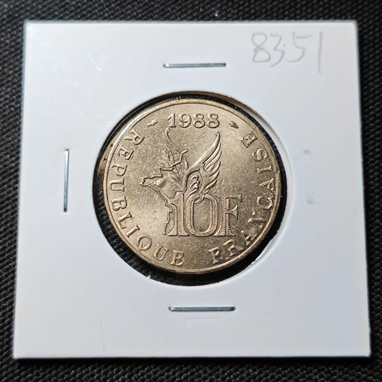 KK钱币收藏小铺  第383期  2月预留时间 周末发货  法国10法郎纪念币 好品