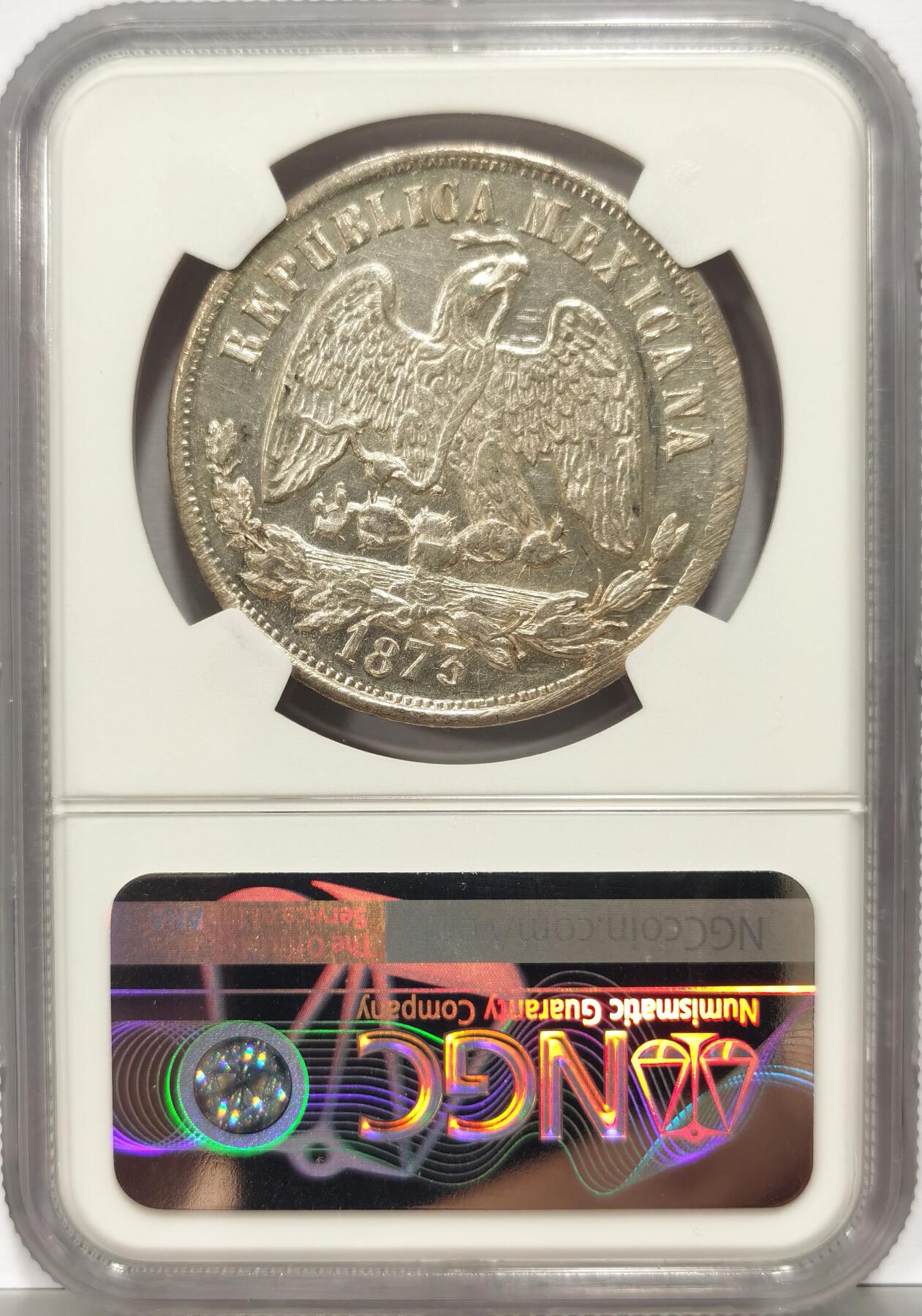 博洋堂世界钱币拍卖第156期（全场包邮） NGC AU 墨西哥1873年OA E版天平鹰洋，少见Oa厂