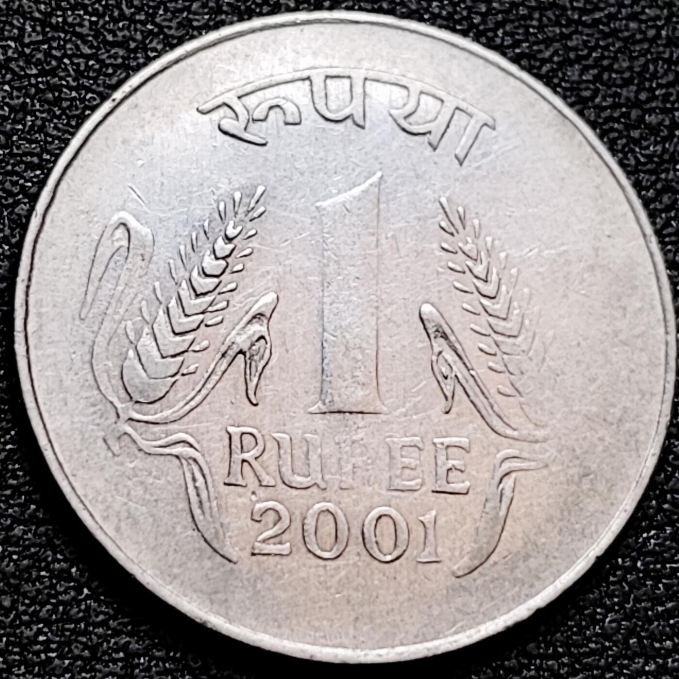 泉币菌-第160场-新年第三场 精品福利场 2001 印度1卢比 阿育王狮子座25mm 