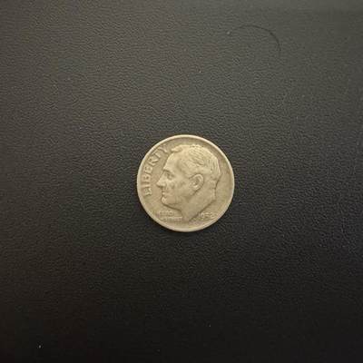 【铜匠收藏】★第135加场★客户代拍 银币场。不寄存，150包邮。不满150元，支付5元运费。《接受代拍 代送NGC评级》 - 美国1952年罗斯福10美分银币 2.5g 90%银