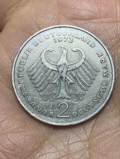 2026年第二场(总第一百七十一场）外国好品散币场(免佣金) - 德国🇩🇪1973年2德国马克(J标，汉堡造)