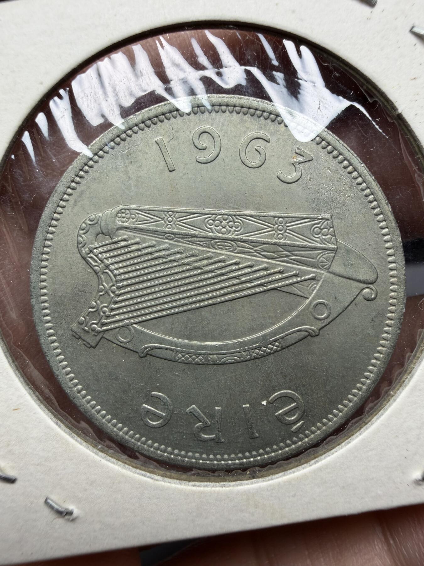 2025年集古藏今外币拍卖第十一期-第7场—（总第297拍），可以寄存60天，满160元包邮。 1963年爱尔兰1/2克朗