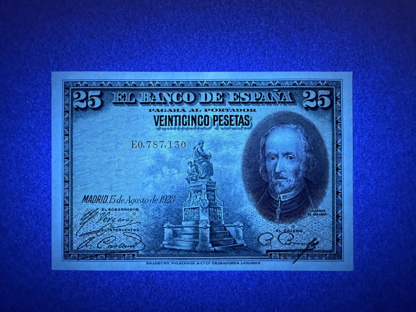 《艾美收藏》第227期-1.3周六外币黄金场-马年首拍 西班牙25比塞塔 UNC 1928年 无4