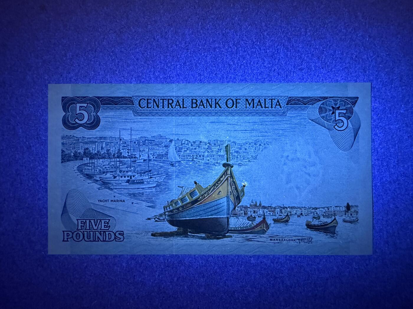 《艾美收藏》第227期-1.3周六外币黄金场-马年首拍 马耳他5里拉 UNC 1973年彩背 无4