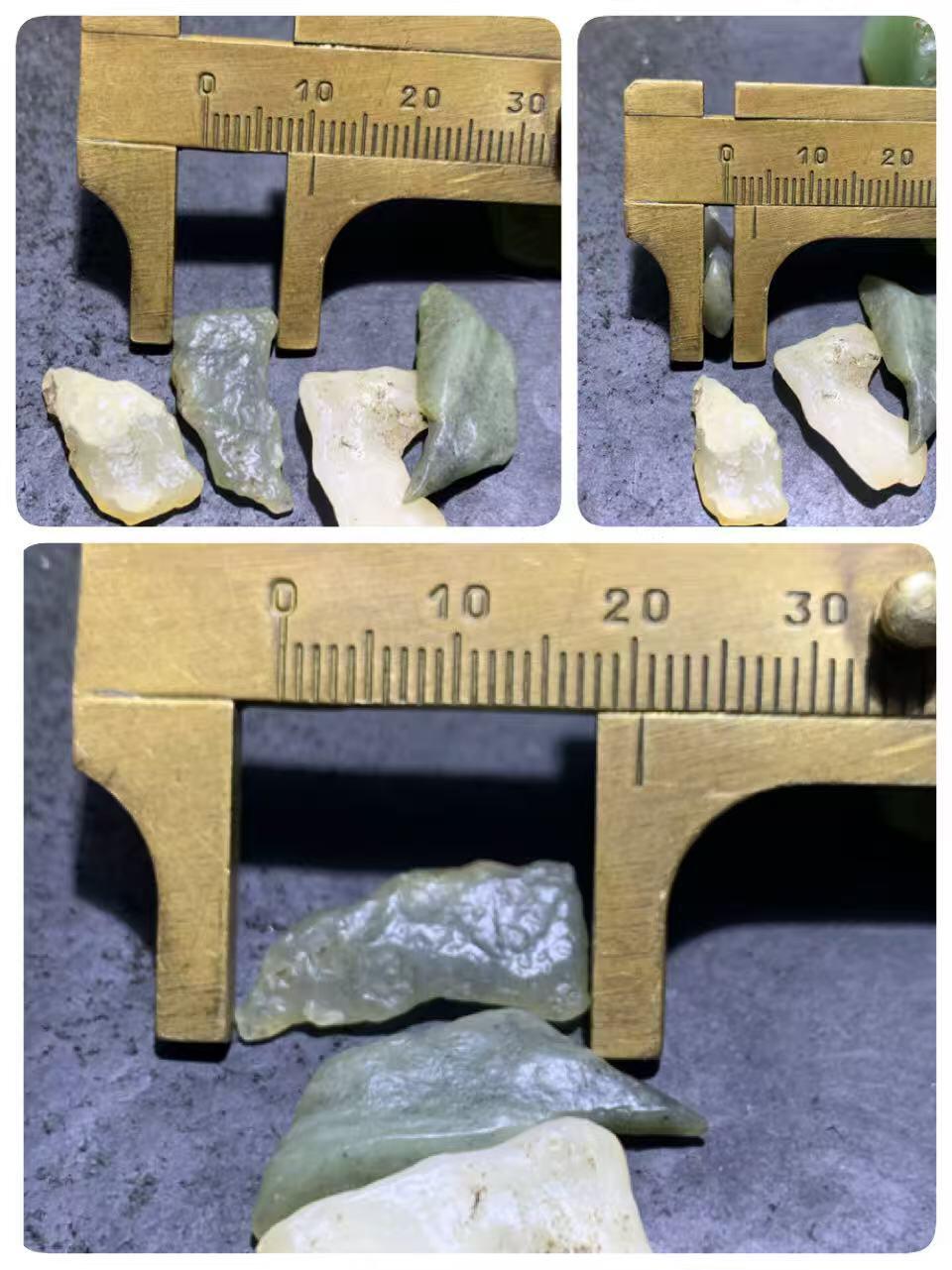 新疆戈壁料风化纹和田玉原石一组