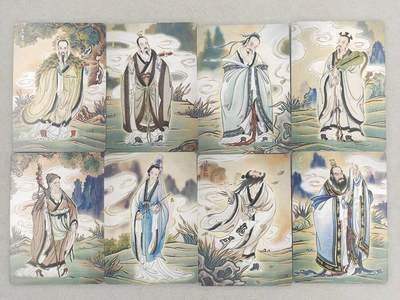 龙虎卡牌-七零场，2026首场，全场包邮！！（无佣金，周六结拍，欢迎送拍） - 彩闪8张 燎原焱卡 列仙卷 彫仙-王重阳&全真七子