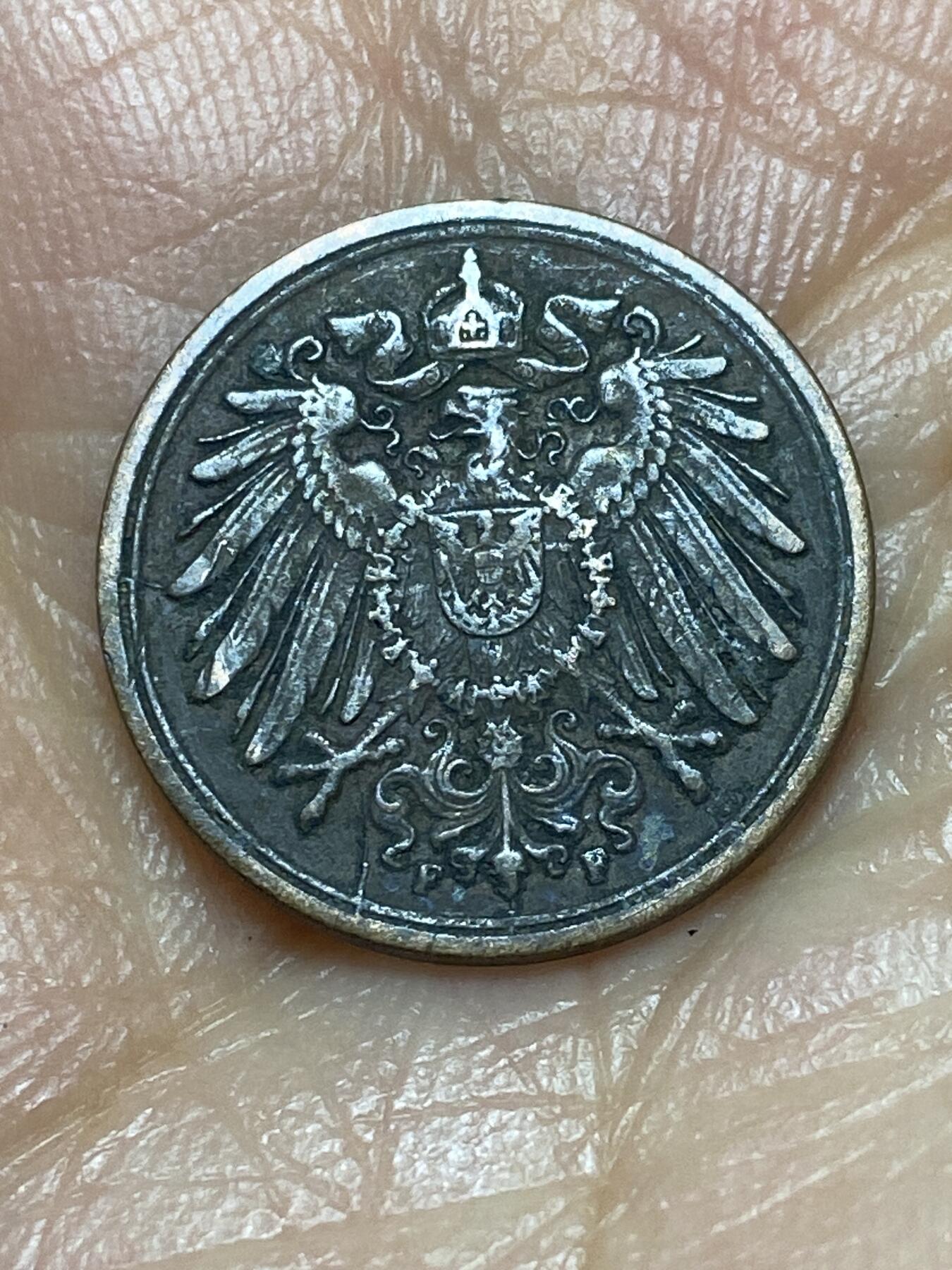 2026年第二场(总第一百七十一场）外国好品散币场(免佣金) 德意志帝国1905年1芬尼(威廉二世时期，F标斯图加特造)