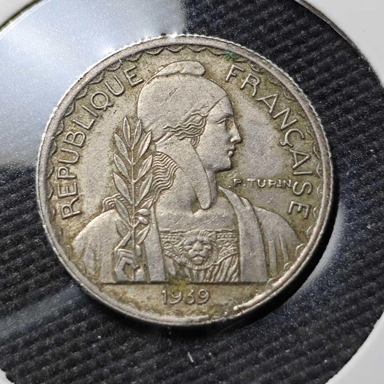 KK钱币收藏小铺  第383期  2月预留时间 周末发货  法属印支10分