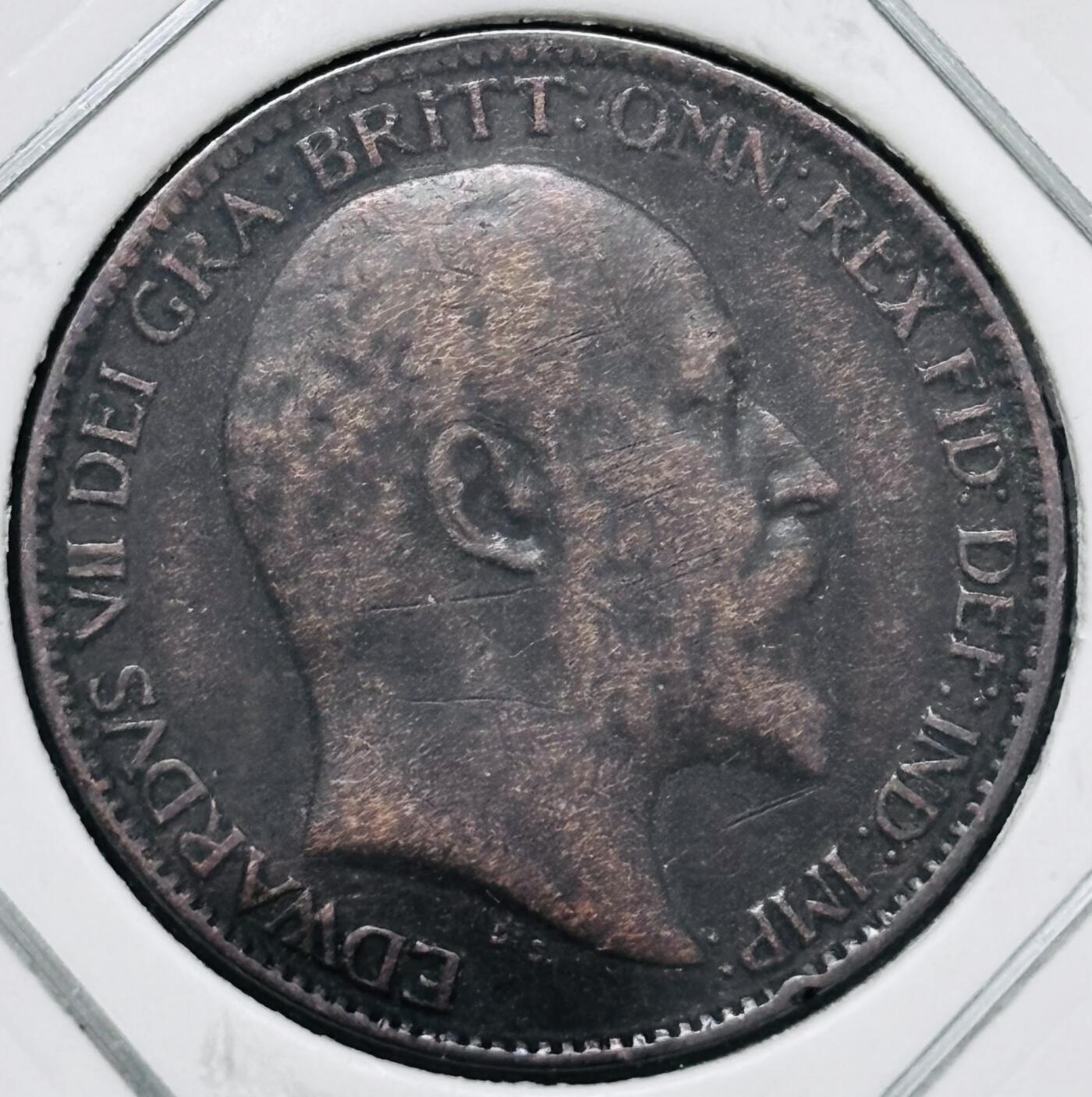 文馨钱币收藏 迎新纳福2026新年第一场（第 287 场）金银老铜币拍卖 极美品老铜币 2 枚 1903 年英国爱德华七世法新铜币，早期尼泊尔 1 派沙打制币