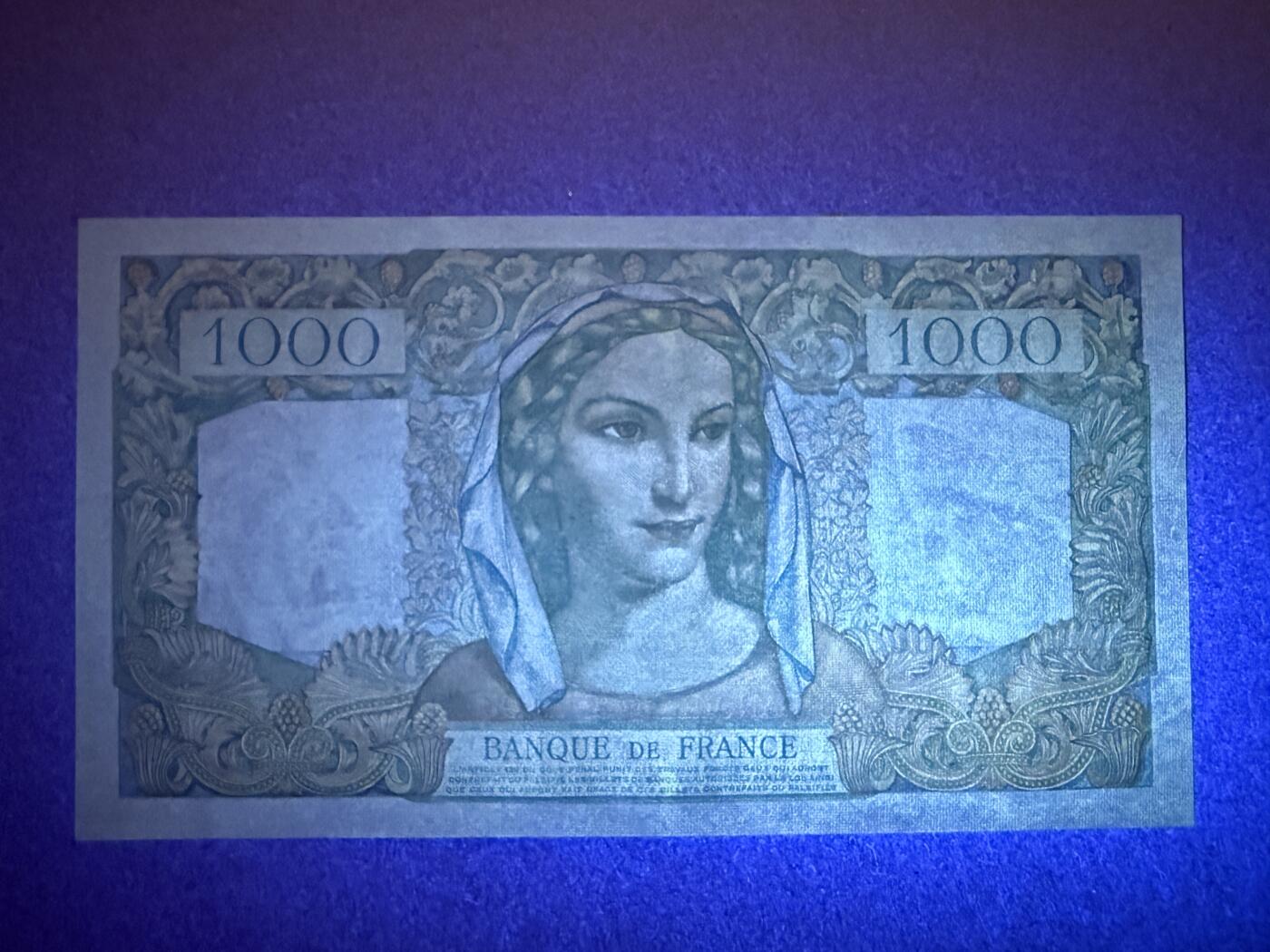 《艾美收藏》第227期-1.3周六外币黄金场-马年首拍 法国1000法郎 UNC 1949年老版本