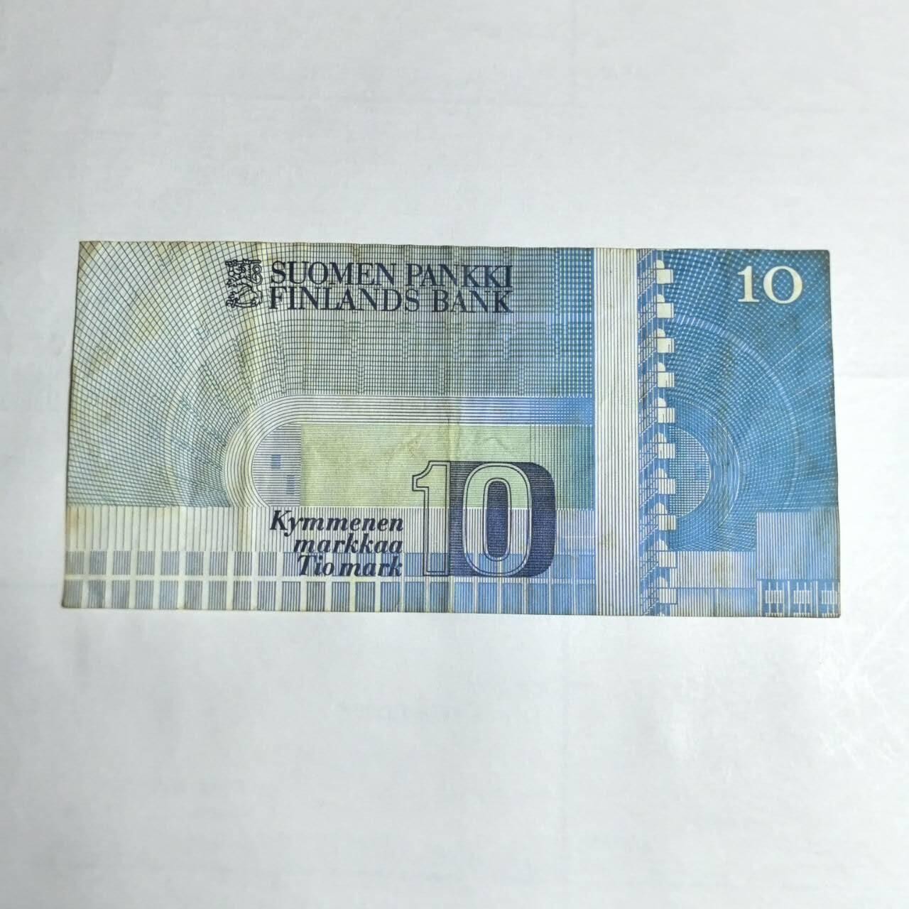 各国外币第106期 无佣金 芬兰10马克尾16（签名7）