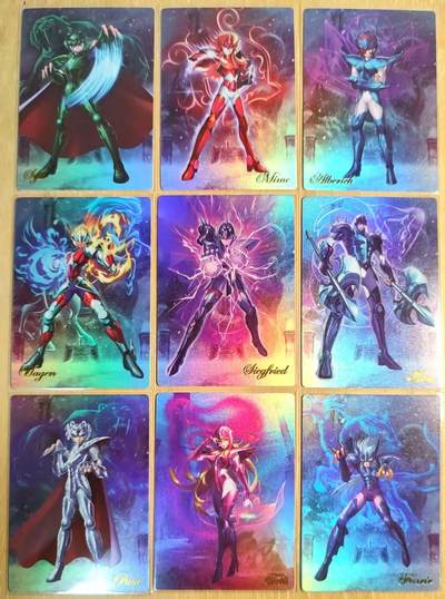 龙虎卡牌-七零场，2026首场，全场包邮！！（无佣金，周六结拍，欢迎送拍） - 磨砂彩闪9张 圣斗士系列卡牌 北欧诸神+海斗士