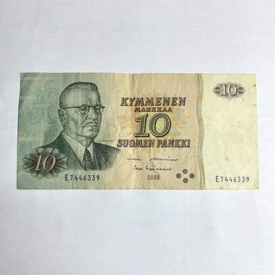 各国外币第106期 无佣金 - 芬兰10马克尾39（签名2）