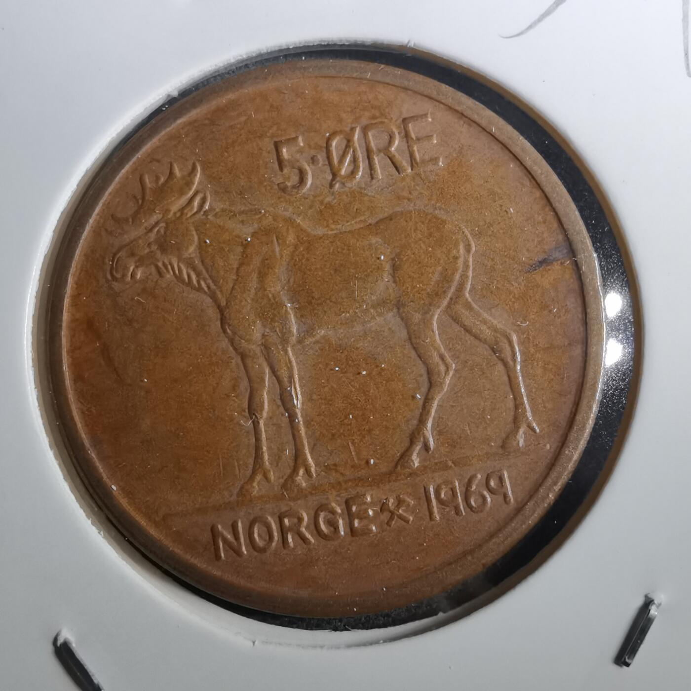 沼泽如烟--第950场 挪威1969年5欧尔