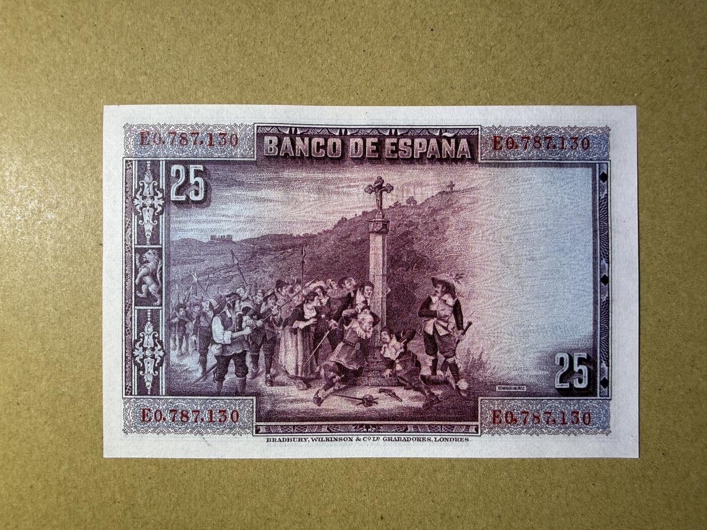 《艾美收藏》第227期-1.3周六外币黄金场-马年首拍 西班牙25比塞塔 UNC 1928年 无4