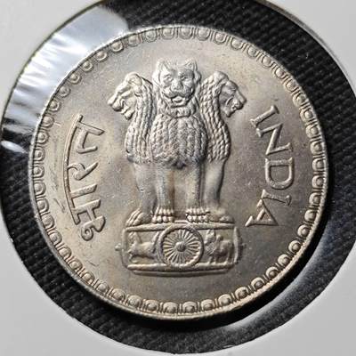 KK钱币收藏小铺  第383期  2月预留时间 周末发货 -  1981印度1卢比 好品 大卢比