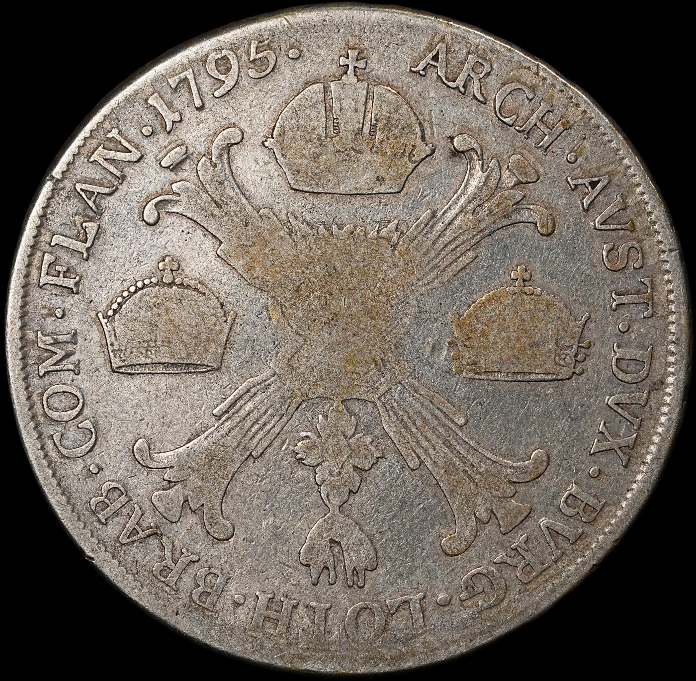 修遠堂世界钱币第一百期 1795年神罗-奥属尼德兰1泰勒大银币 28.77g，含银87.3%