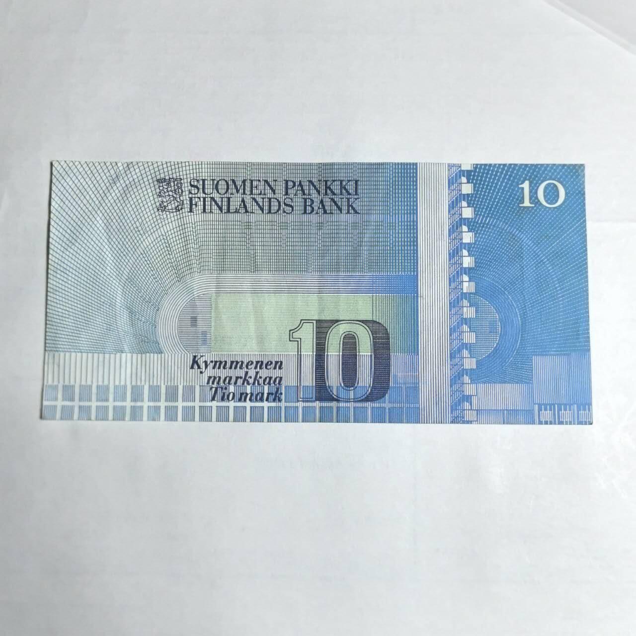 各国外币第106期 无佣金 芬兰10马克尾41（签名6）