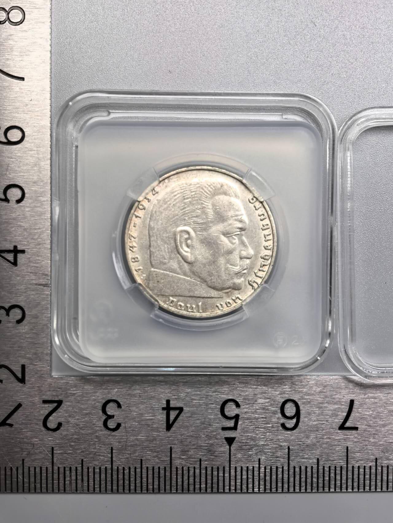 小驴勋章奖章收藏1月2日周五晚六点拍卖（珍爱和平，收藏战争，铭记历史，勿忘国耻，忠党爱国。有偿代拍，送拍规则在简介最后，参拍须阅读规则后再参拍，关系到运费包装发货时效真假辨别等关键信息，拍卖时不再发原图，看大图店主微信码在拍卖店铺介绍里） 1938年2马克银币