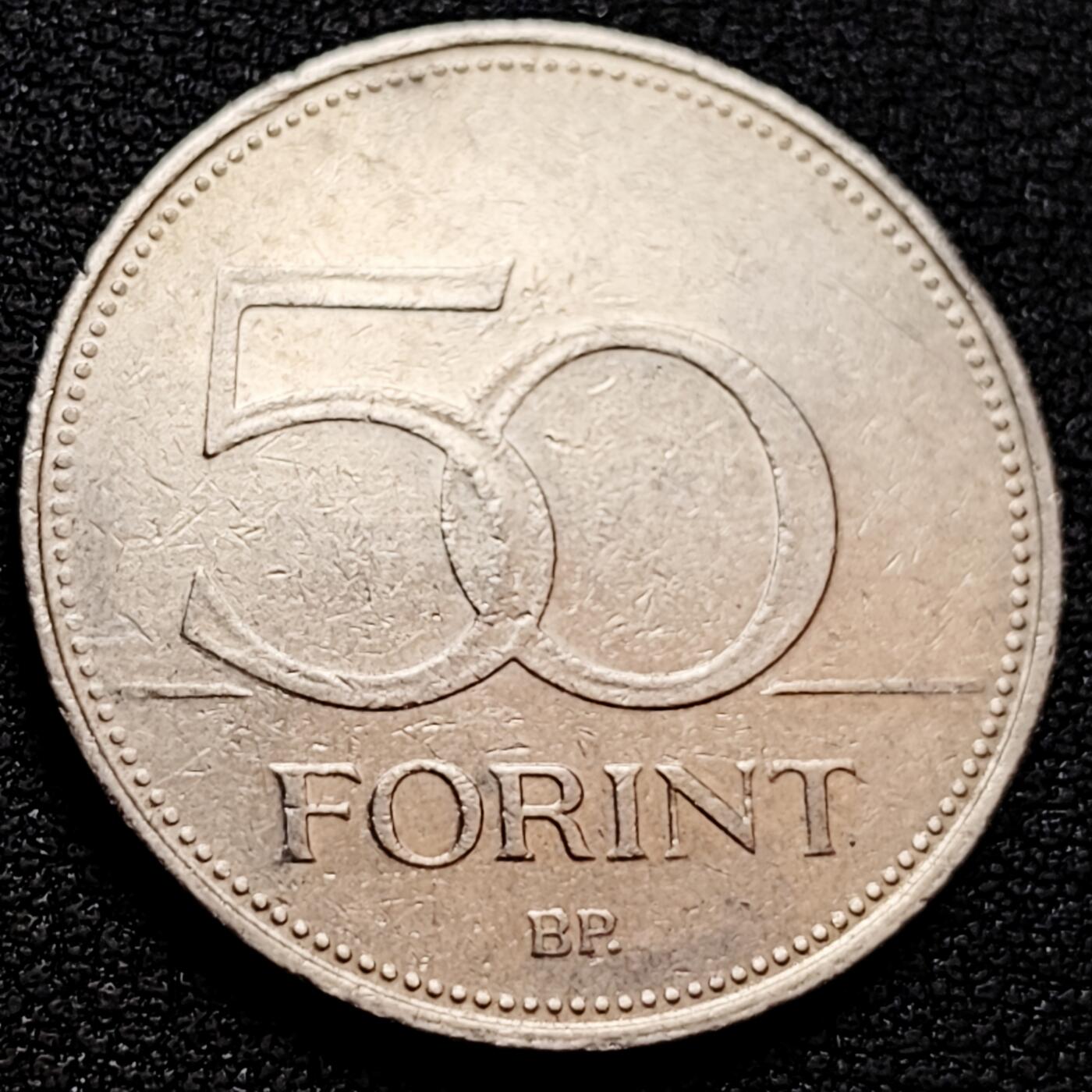 泉币菌-第160场-新年第三场 精品福利场 凯斯猎鹰 匈牙利1995年 50福林銅镍硬币 27.4毫米 7.7克