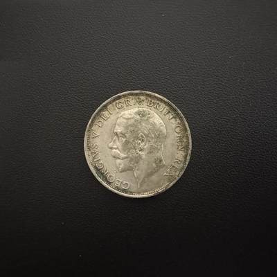 【铜匠收藏】★第135加场★客户代拍 银币场。不寄存，150包邮。不满150元，支付5元运费。《接受代拍 代送NGC评级》 - 英国1918年乔五1先令银币 5.66g 92.5%银