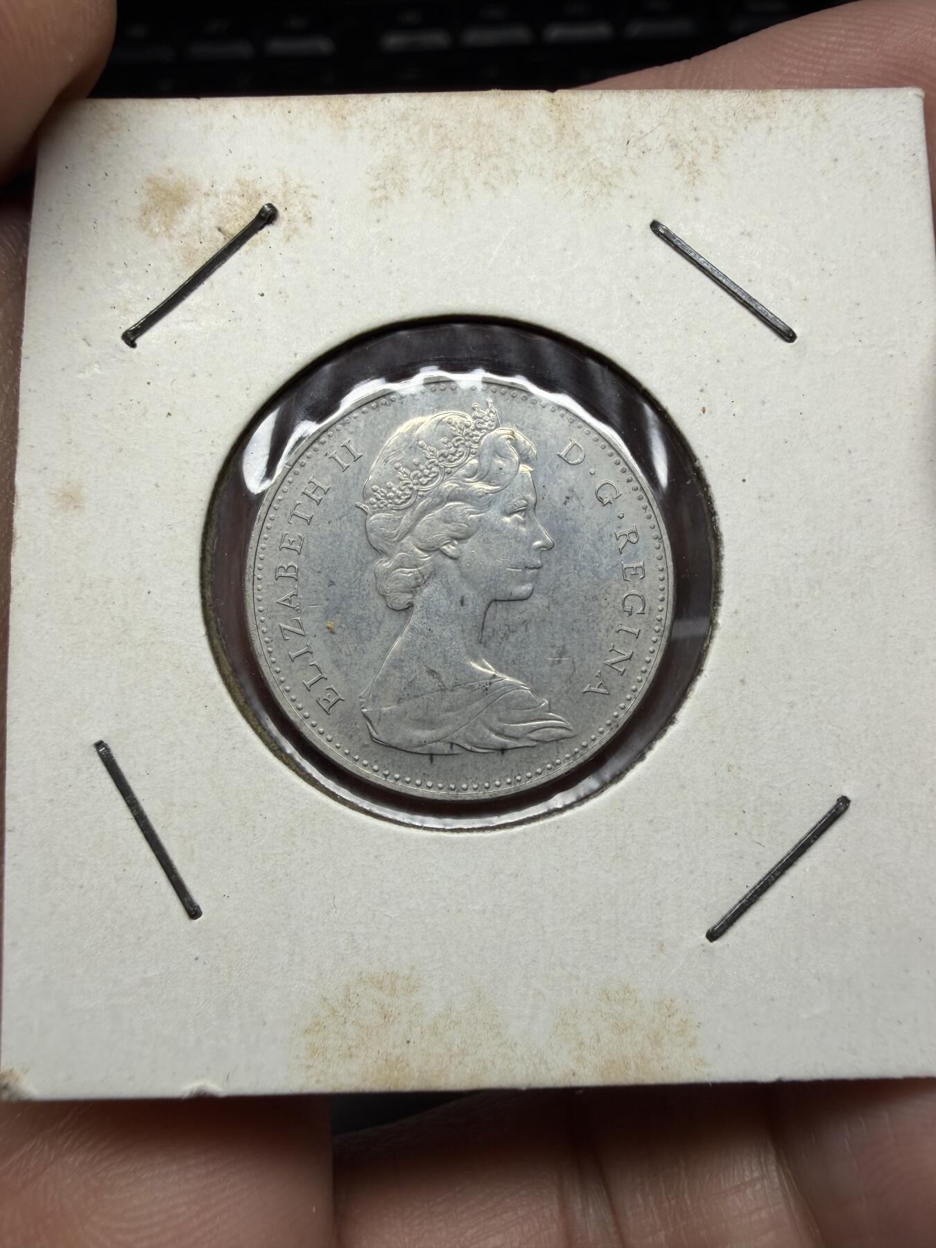 2025年集古藏今外币拍卖第十一期-第7场—（总第297拍），可以寄存60天，满160元包邮。 1967年加拿大5分