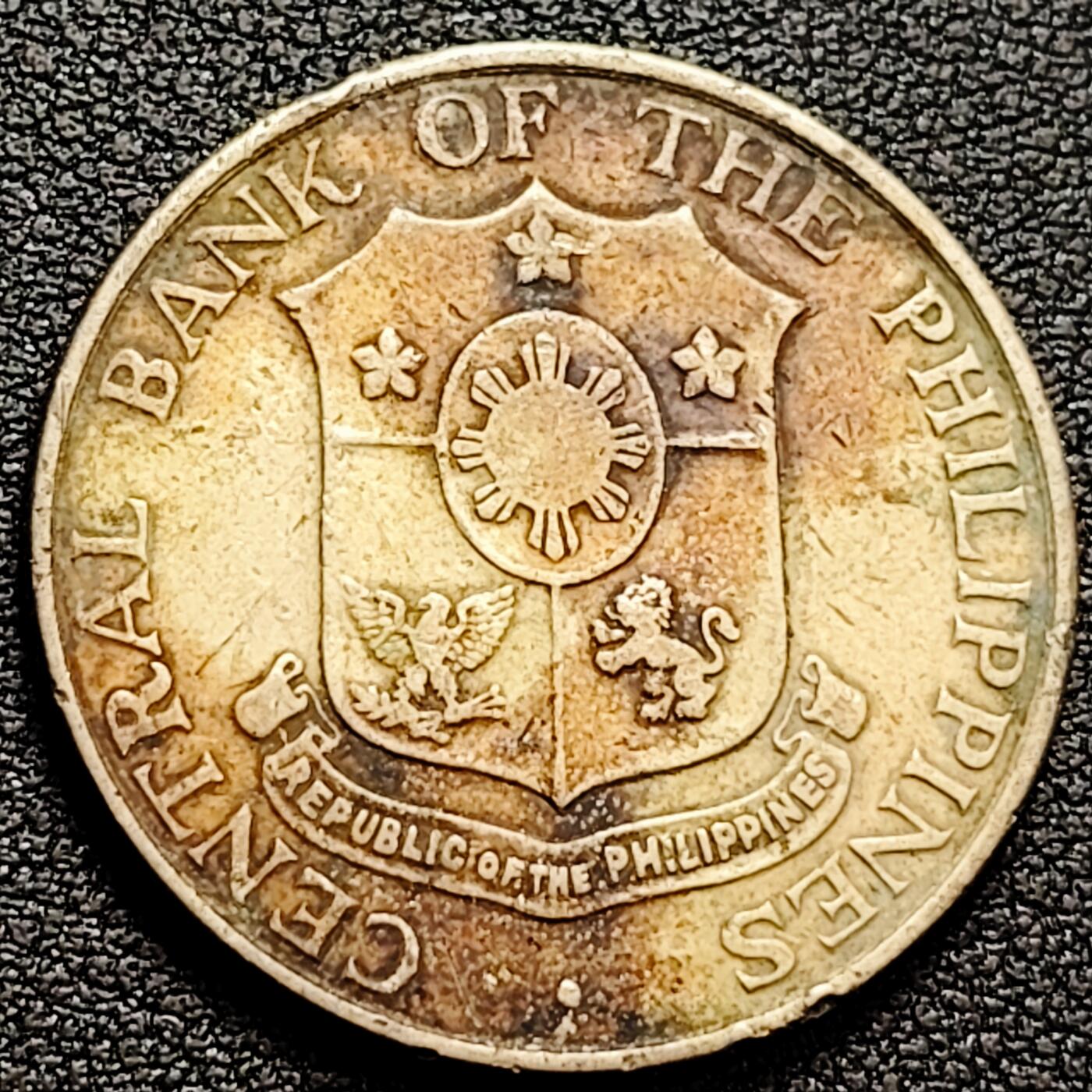 泉币菌-第160场-新年第三场 精品福利场 大镍币 菲律宾50分1964年 直径30mm 火山打铁女神