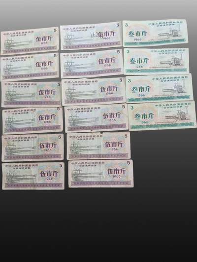 程曦曙光-安欣 - 全国粮票25张，地方粮票3张，共28张