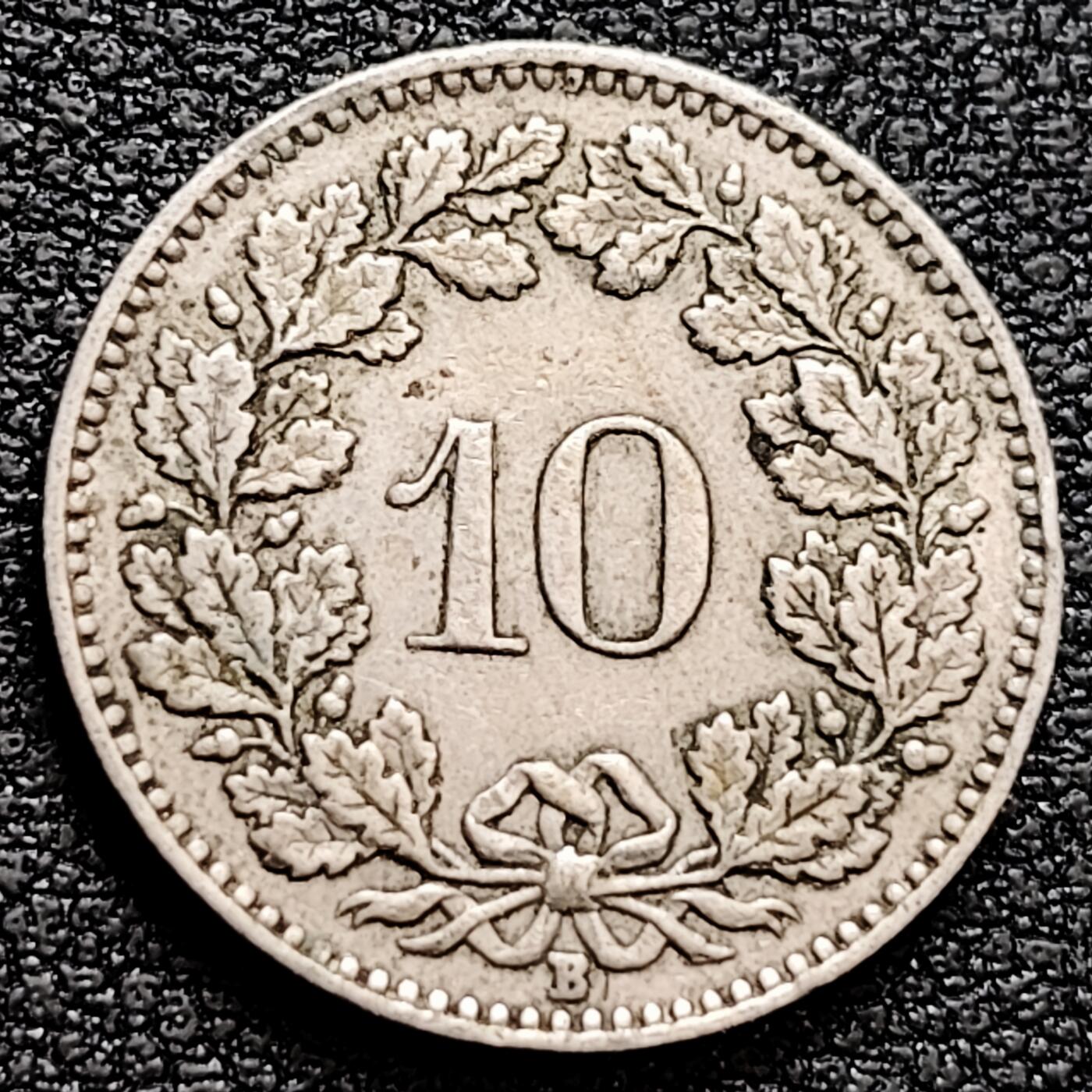 泉币菌-第160场-新年第三场 精品福利场 1952年  瑞士10生丁10分女神 19mm