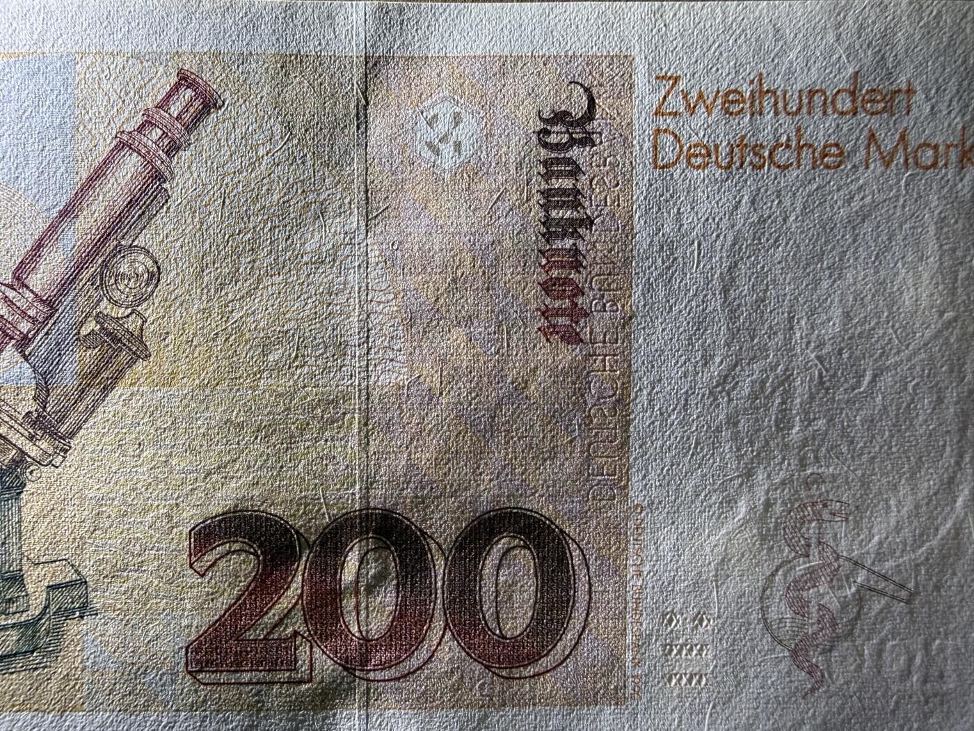 《艾美收藏》第227期-1.3周六外币黄金场-马年首拍 德国200马克 UNC 1989年 德国医学家埃尔利希 AA冠无4