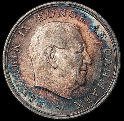 修遠堂世界钱币第一百期 - 1964年丹麦安妮公主结婚纪念5克朗银币 17g，含银80%