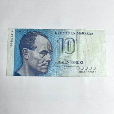 各国外币第106期 无佣金 - 芬兰10马克尾17（签名4）