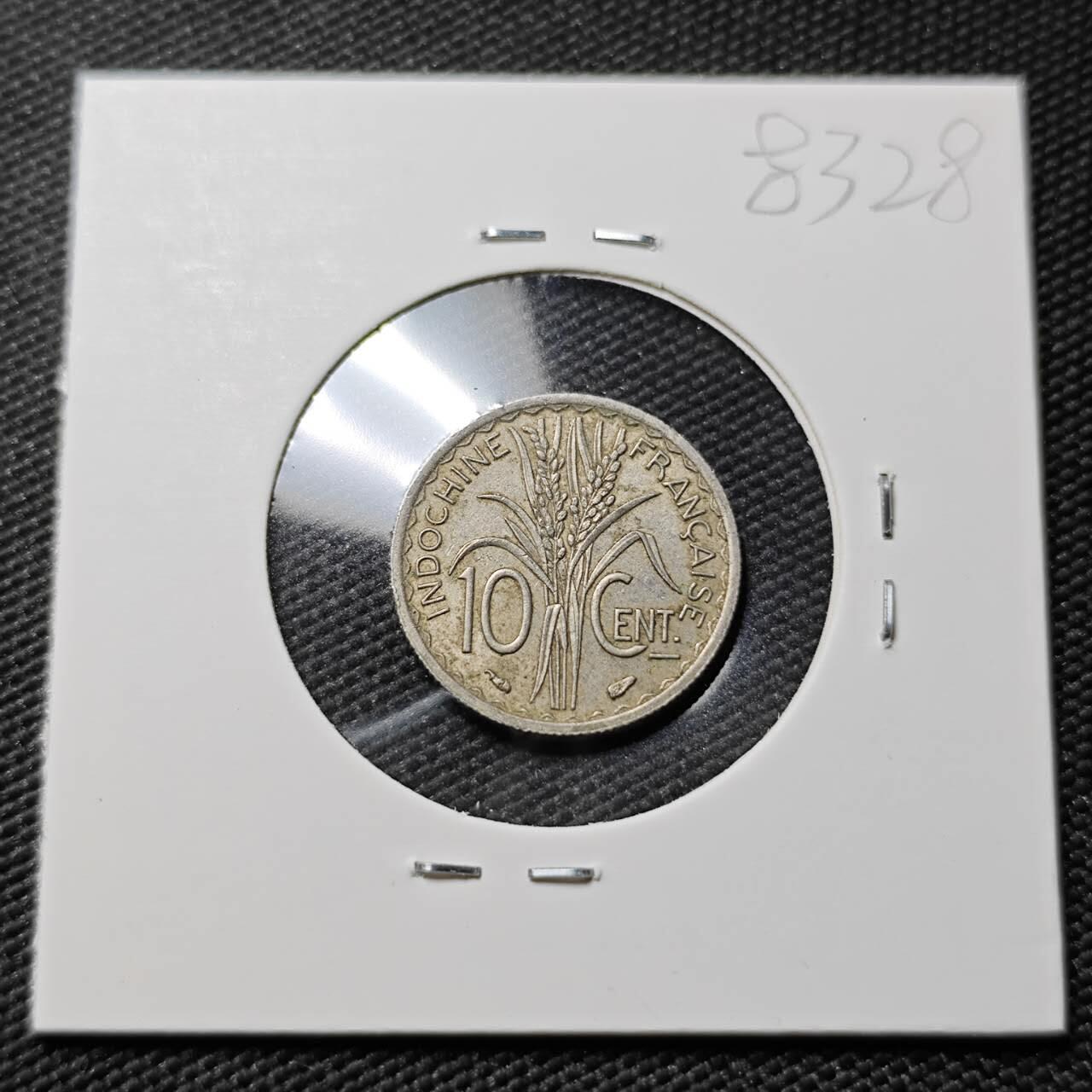 KK钱币收藏小铺  第383期  2月预留时间 周末发货  法属印支10分