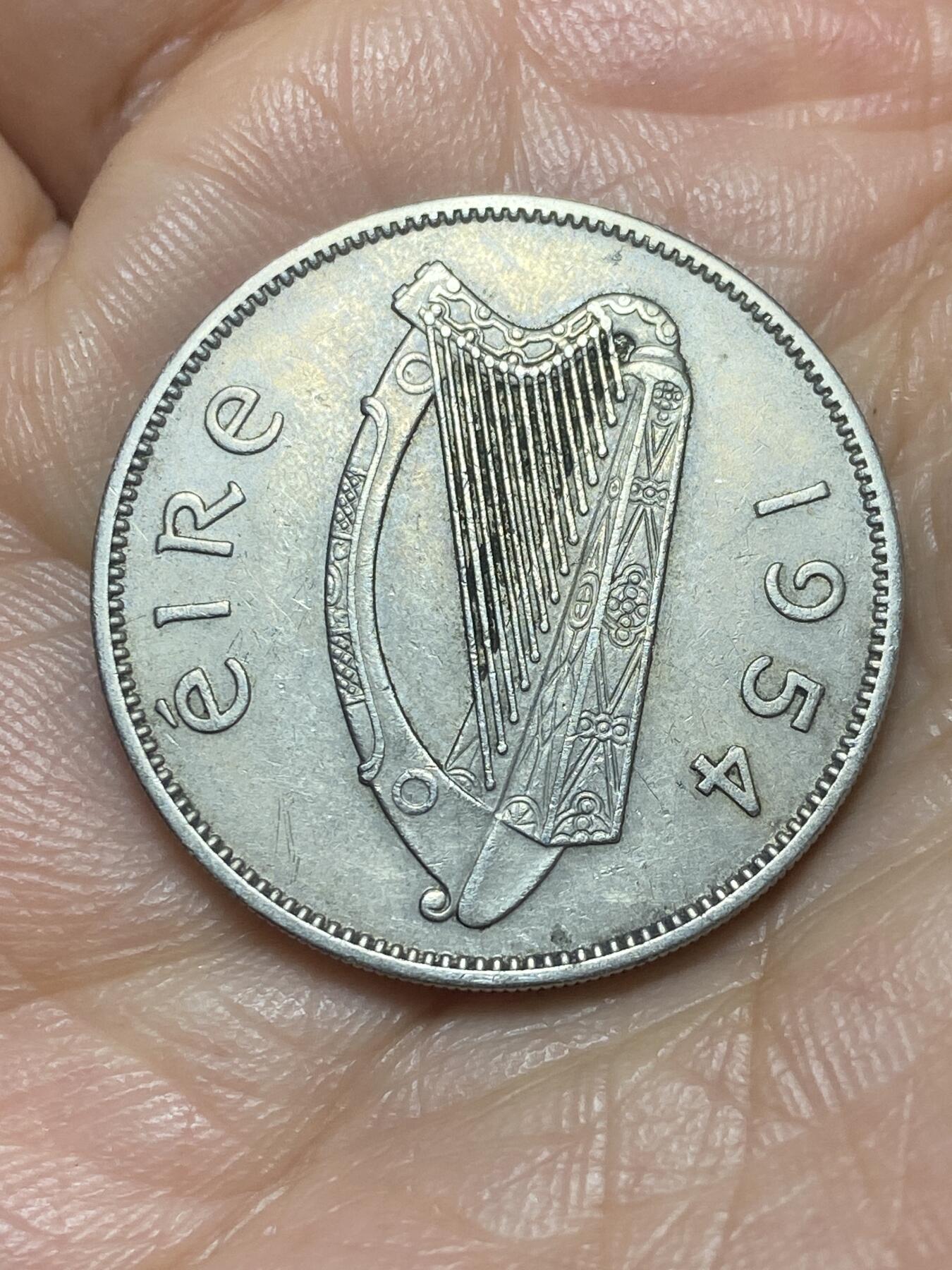 2026年第三场(总第一百七十二场）外国好品散币场(免佣金) 爱尔兰🇮🇪1954年1弗洛林(等值2先令，共和国第一套第二版)