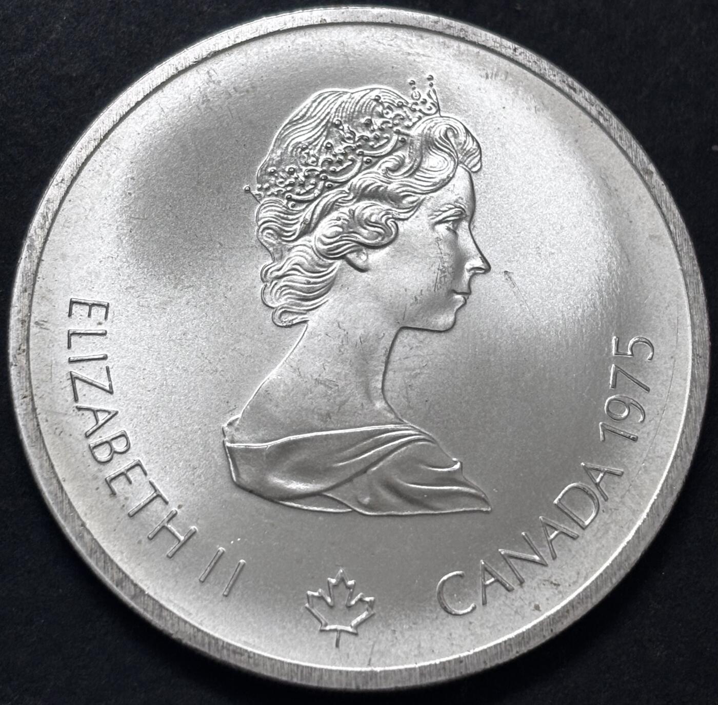 文馨钱币收藏 迎新纳福2026新年第一场（第 287 场）金银老铜币拍卖 原光品相 1975 年加拿大蒙特利尔第 21 届夏季奥林匹克运动会铅球系列 10 元大型纪念银币 48.6 克 925 高银，品相可评级