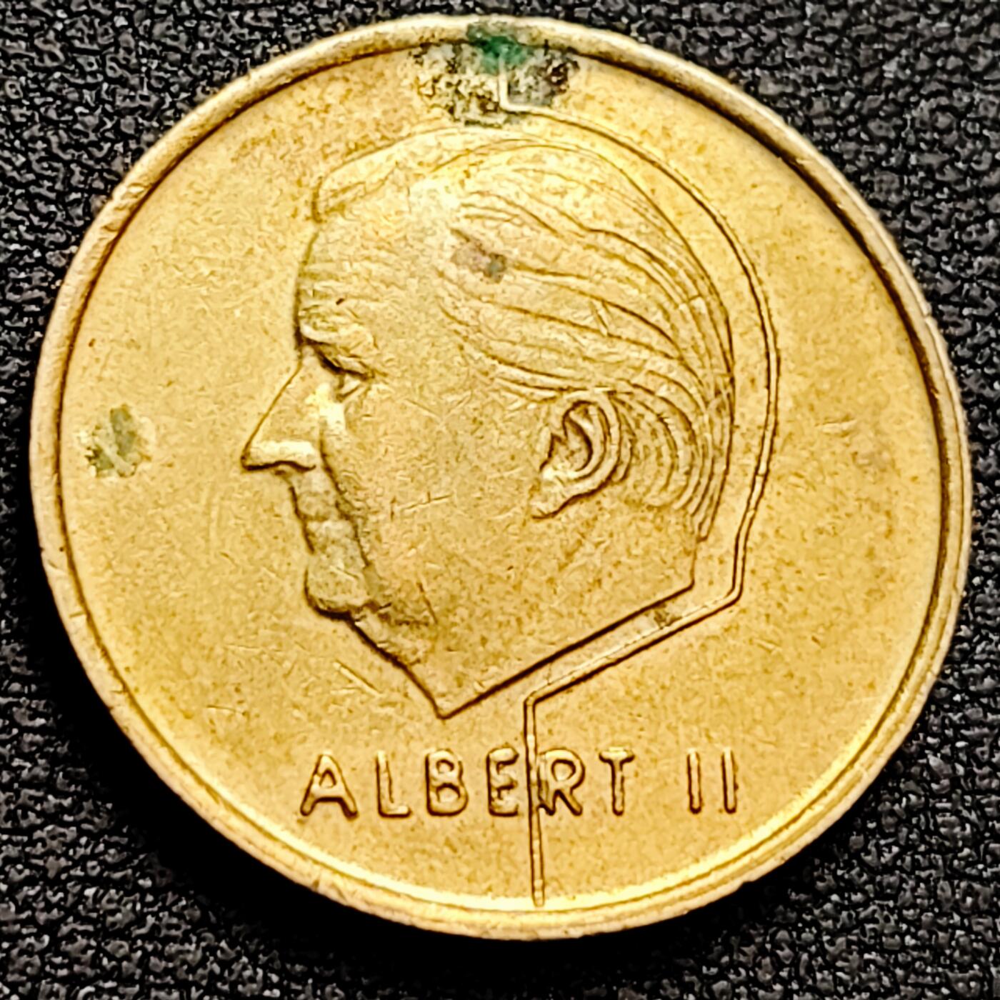 泉币菌-第160场-新年第三场 精品福利场 比利时5法郎 铜币人头版 24mm