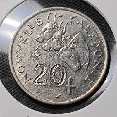 KK钱币收藏小铺  第383期  2月预留时间 周末发货 -  1967法属新喀里多尼亚20法郎