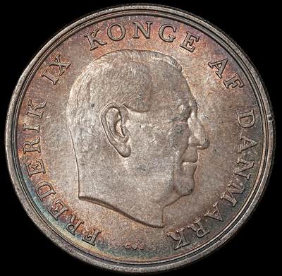 修遠堂世界钱币第一百期 - 1964年丹麦安妮公主结婚纪念5克朗银币 17g，含银80%