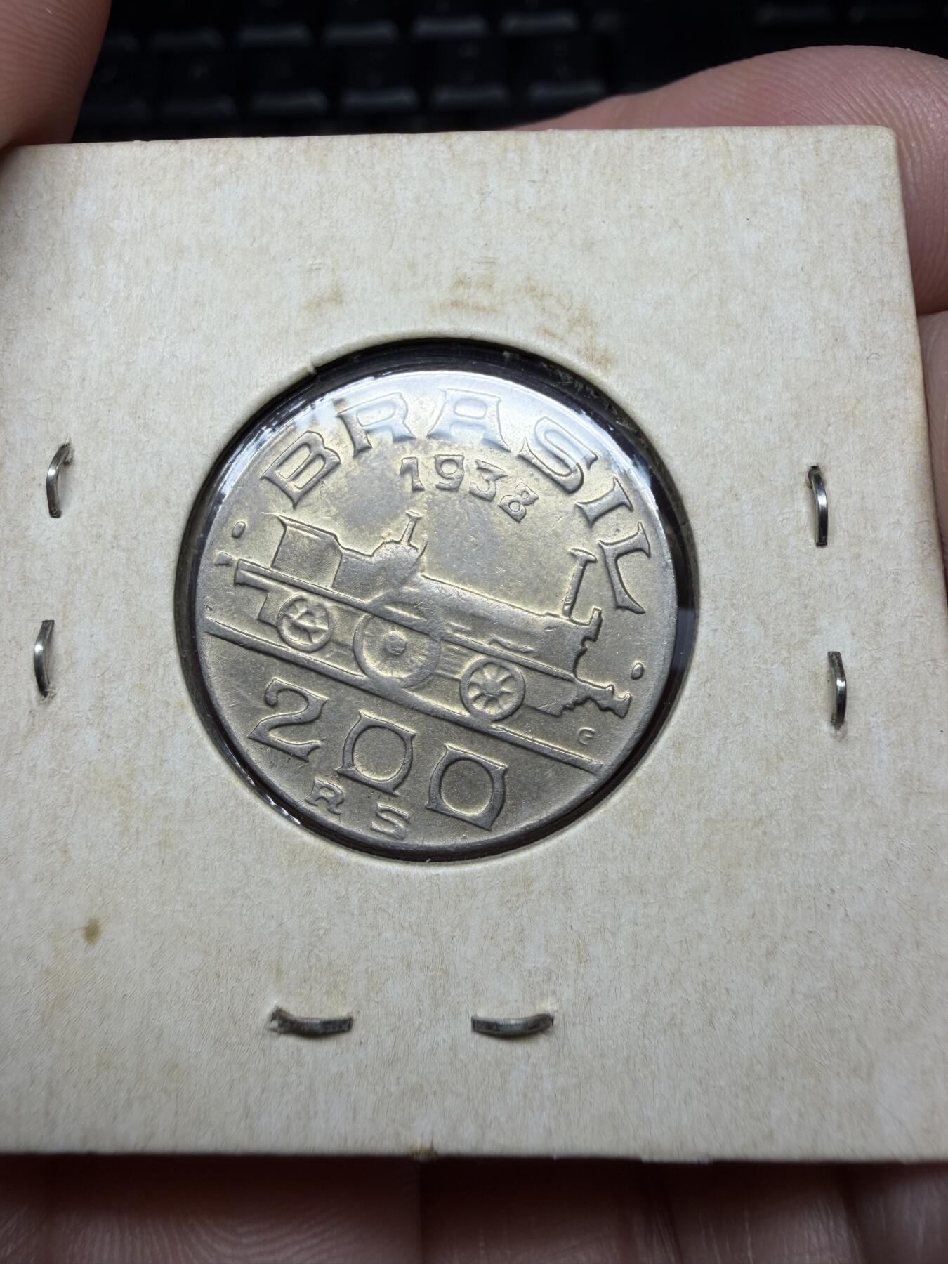 2025年集古藏今外币拍卖第十一期-第7场—（总第297拍），可以寄存60天，满160元包邮。 1938年巴西200瑞斯