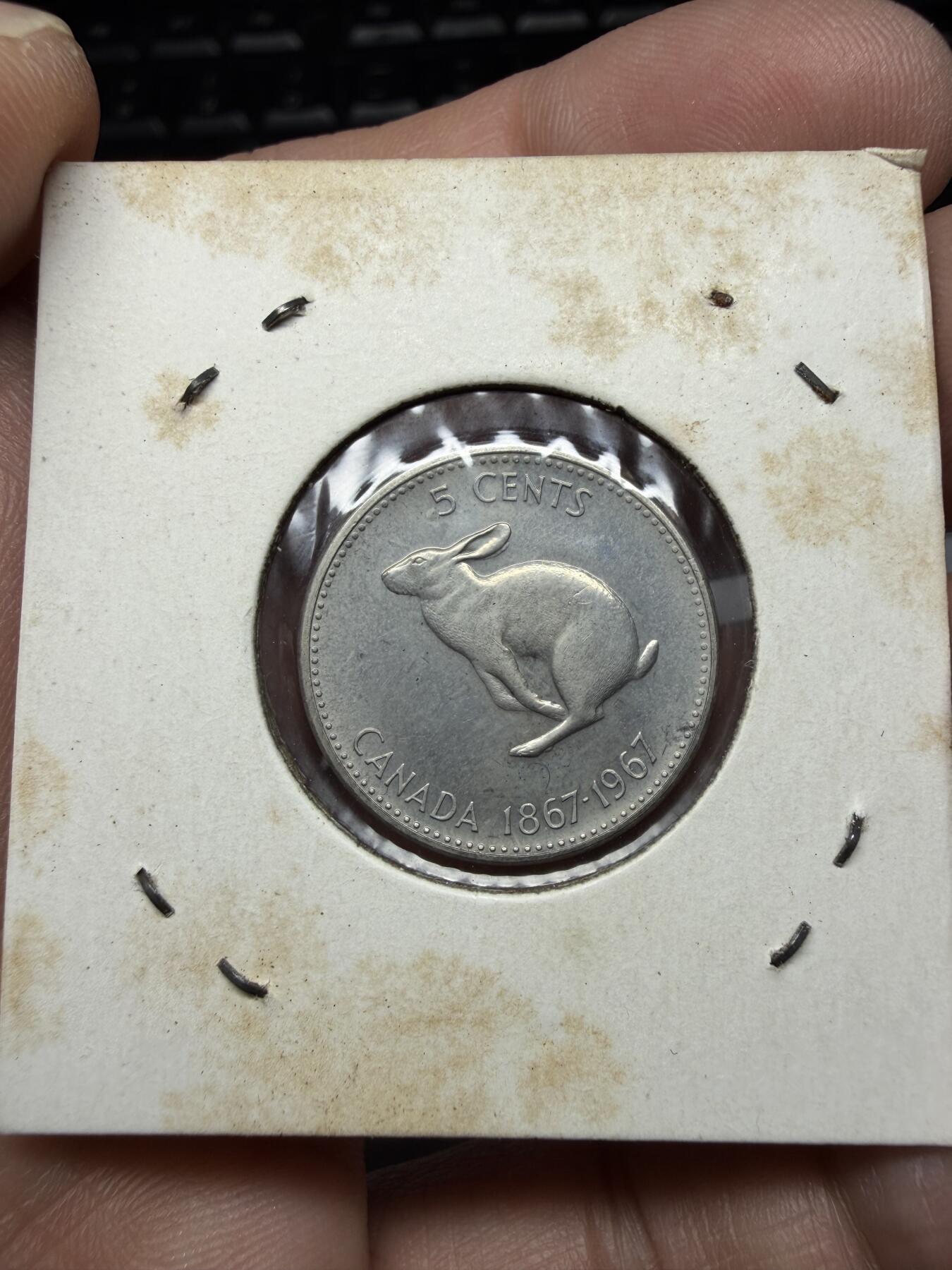 2025年集古藏今外币拍卖第十一期-第7场—（总第297拍），可以寄存60天，满160元包邮。 1967年加拿大5分