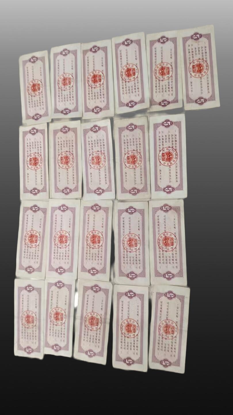 程曦曙光-安欣 全国通用粮票5市斤21张