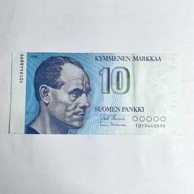 各国外币第106期 无佣金 - 芬兰10马克尾99（签名1）