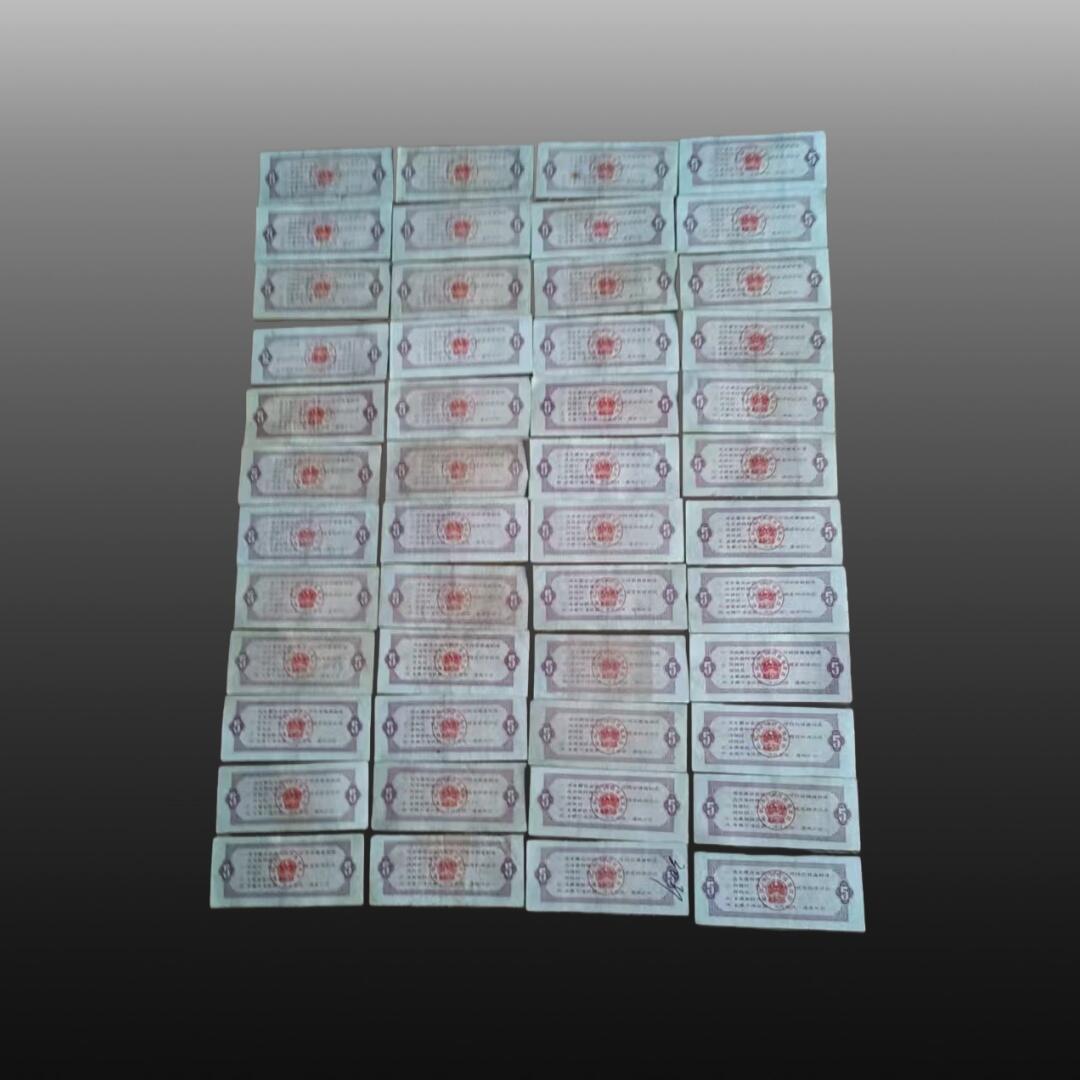 程曦曙光-安欣 1966年伍市斤全国通用粮票24张