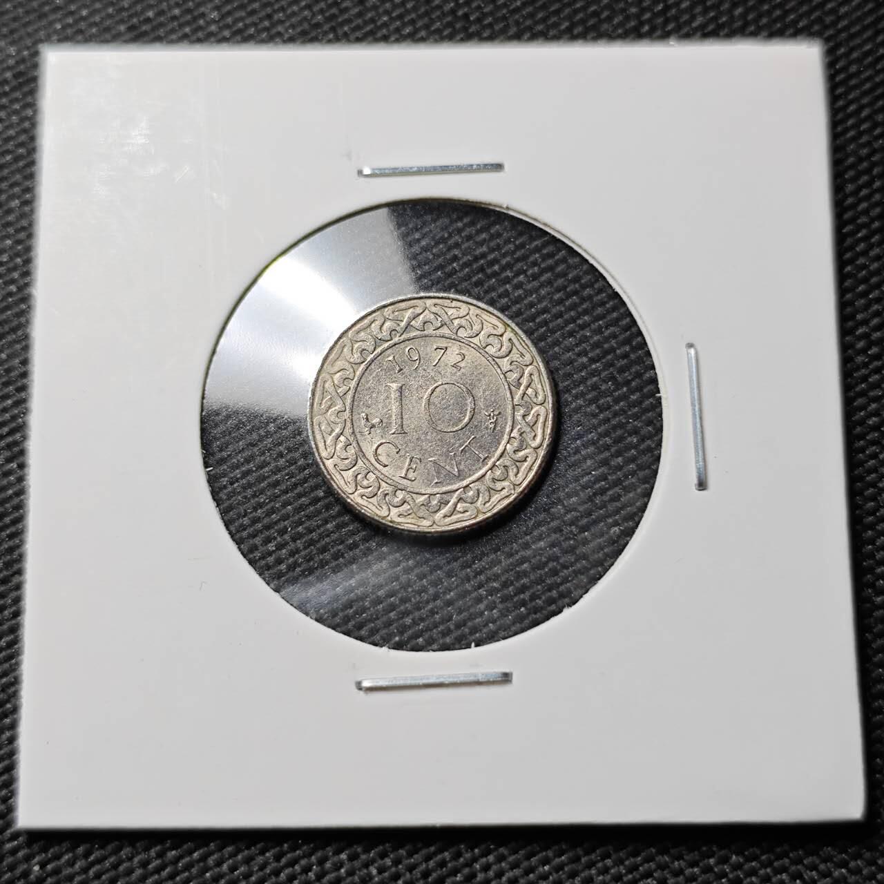 KK钱币收藏小铺  第383期  2月预留时间 周末发货  1972苏里南10分