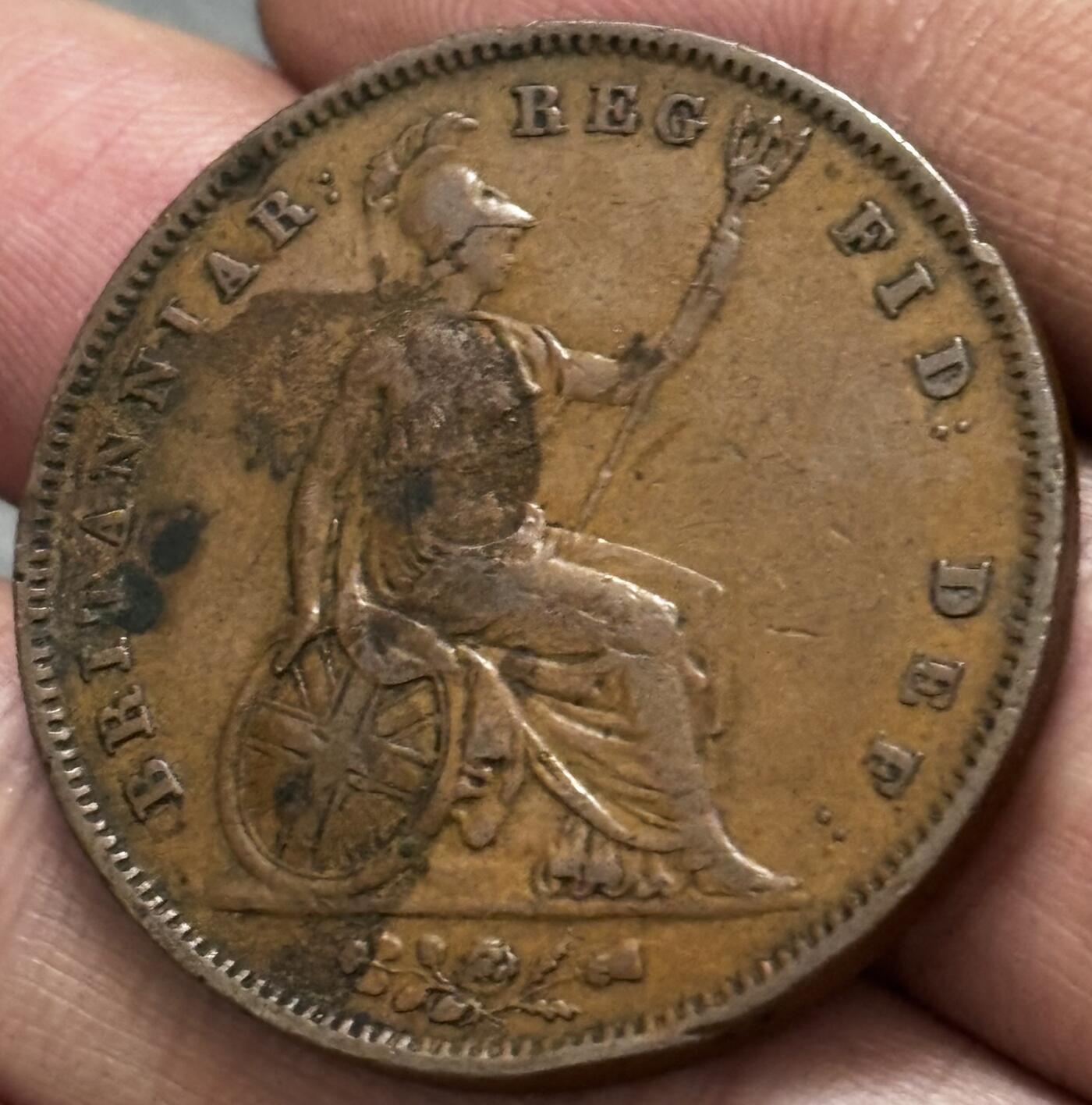 文馨钱币收藏 迎新纳福2026新年第一场（第 287 场）金银老铜币拍卖 少见早期极美品 1841 年英国小维多利亚 1 便士大铜币，传世包浆美品