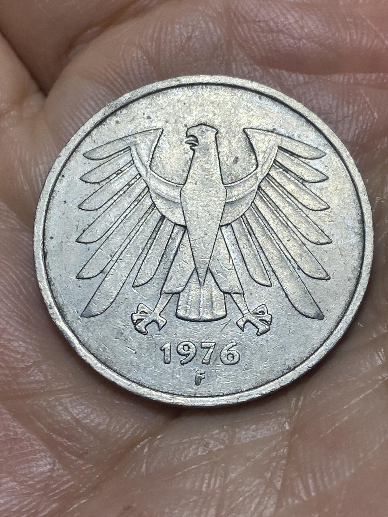 2026年第二场(总第一百七十一场）外国好品散币场(免佣金) 德国🇩🇪1976年5德国马克(F标，斯图加特造)