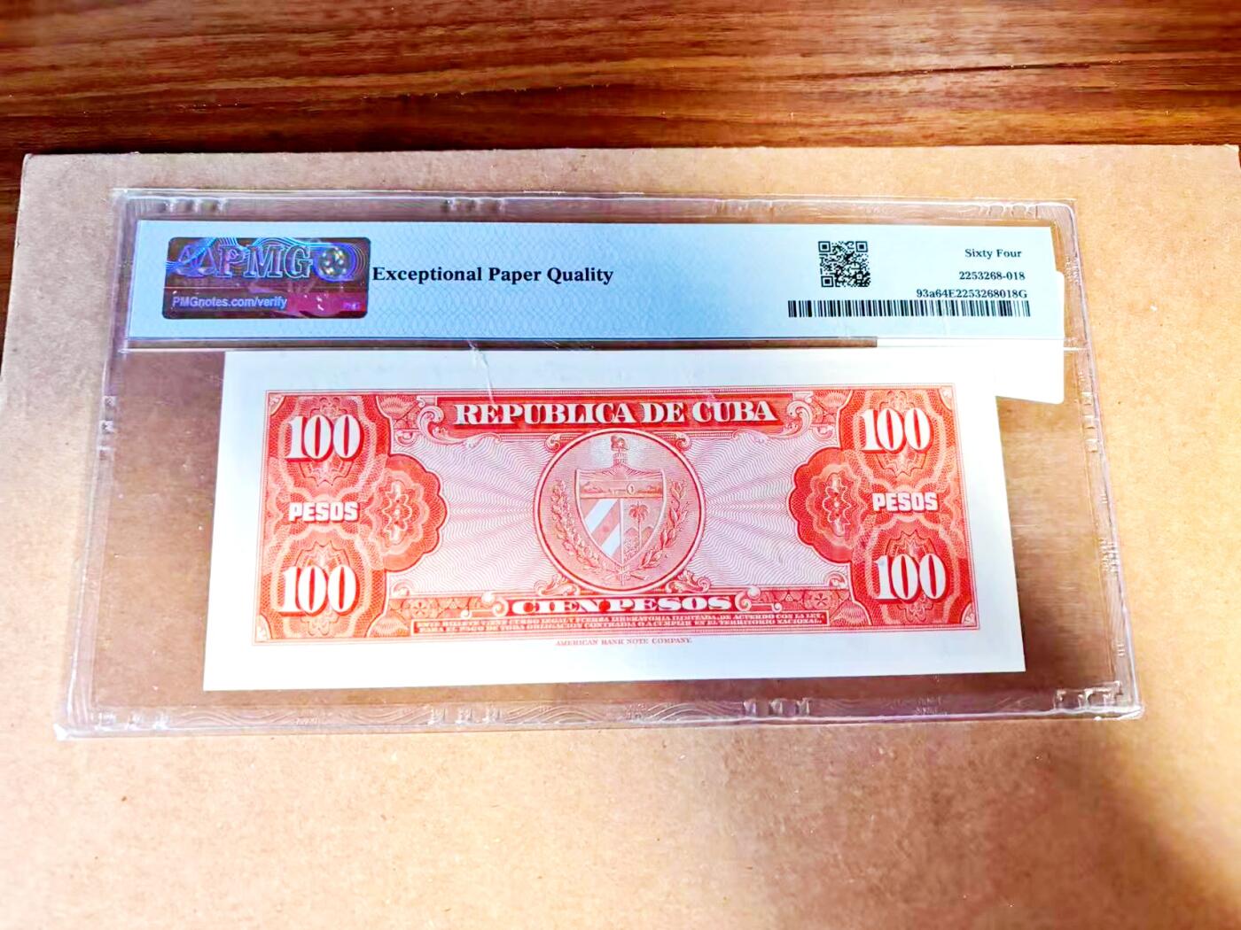 【Blue Auction】世界纸币精拍第771期——18级TOP拍卖/信誉/品质/专业/高效💫 【无47】古巴 1959年10比索 PMG64EPQ 